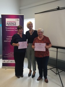 Victims commissioner meets grassroots graduates Theresa and Anne